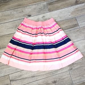 Striped Elastic Waist Skirt